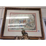 A Framed and Glazed Colour Print after James Gillray, Titled 'News from Calabria! Capture of