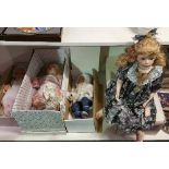 Four Porcelain Dolls & Another (5).