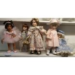 Five Porcelain Dolls.