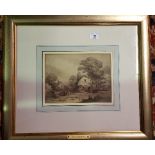 A Rural Landscape Painting attributed to James 'Drunken' Robertson, bears signature of David Cox