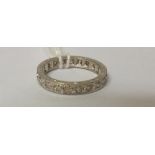 An 18ct Full Diamond Antique Eternity Ring.