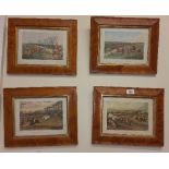 A Set of Four Hunting Prints after Turner, Alken, etc: 'Snob is Beat', 'Vale of Aylesbury