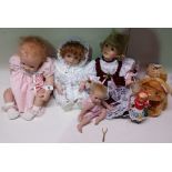 Two Porcelain Dolls & Six Further (8).