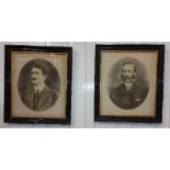 A Pair of Portrait Prints - Thomas Ashe and Douglas Hyde. In moulded black frames.