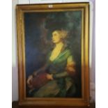 An Oil on Canvas after Gainsborough 19th/20th Century - Sarah Siddons, 90 x 60cm.