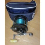 A Vintage Penn Delmar Fishing Reel, model no;285 along with a carry case.