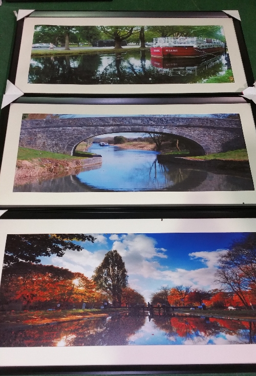 A Large Quantity of Large Prints on Canvas Depicting Irish Canal Scenes & Barges.