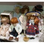 Six Porcelain Dolls.