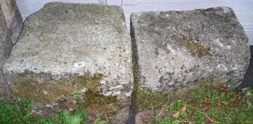 Two 19th Century Granite Corner Stones.