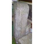 A 19th Century Granite Seat Top 43" long; along with a pier cap.