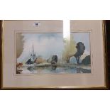 A Landscape Watercolour by Tom McArthur; with a Biographical Booklet (2).