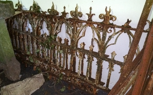 A Large Quantity of 19th Century Railings in the Gothic Style, approx 19ft (4).