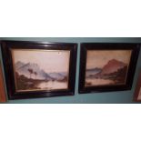 A Pair of 19th Century Scottish Highland Scene Watercolours; signed Ward to the corners, framed