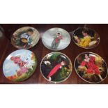 Six Various Cabinet Plates to Include Norman Rockwell, Red Boy, etc.