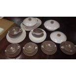 A Large Collection of Poole Pottery Dinnerwares, etc.