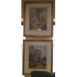 A Pair of 19th Century Watercolours of Country Scenes; well framed.