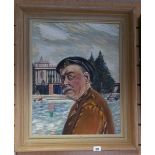 An Oil on Board by Kurt Lindgren (?). Portrait of an Old Man; Signed l.r. & dated 1949, and same