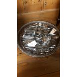 A Gallery Tray & Various Stainless Cutlery.