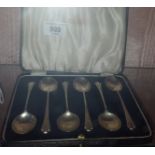 A Set of Six Silver Teaspoons; in a presentation case..