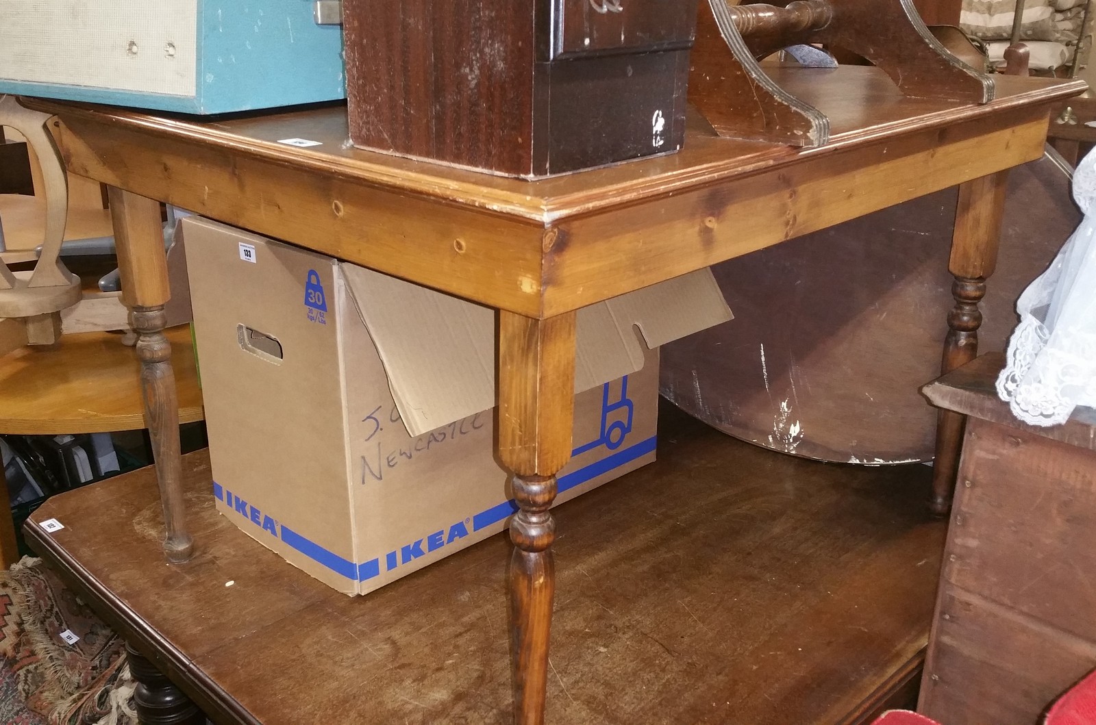 A Large Pine Coffee Table.