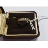9ct Gold 4-Stone Flush Set Diamond Ring.