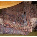 A Group of Three Old Carpets, various sizes.