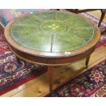 A Very Good Walnut and Veneered Low Coffee Table, having an embossed tooled top.