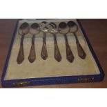 A George Fifth Cased Set of Six Silver Teaspoons, Birmingham 1946, 2.5 oz approx.