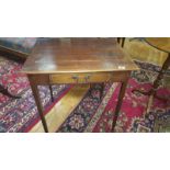 A Georgian Mahogany Single Drawer Side Table, Circa 1800.