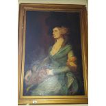 An Oil on Canvas after Gainsborough 19th/20th Century - Sarah Siddons, 90 x 60cm.