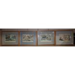 A Set of Six Framed Lithographic Prints after Sutrees, Illustrated by Leech Depicting Jorrocks,