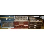 A Large Quantity of Accessories in Vintage Cabinets.