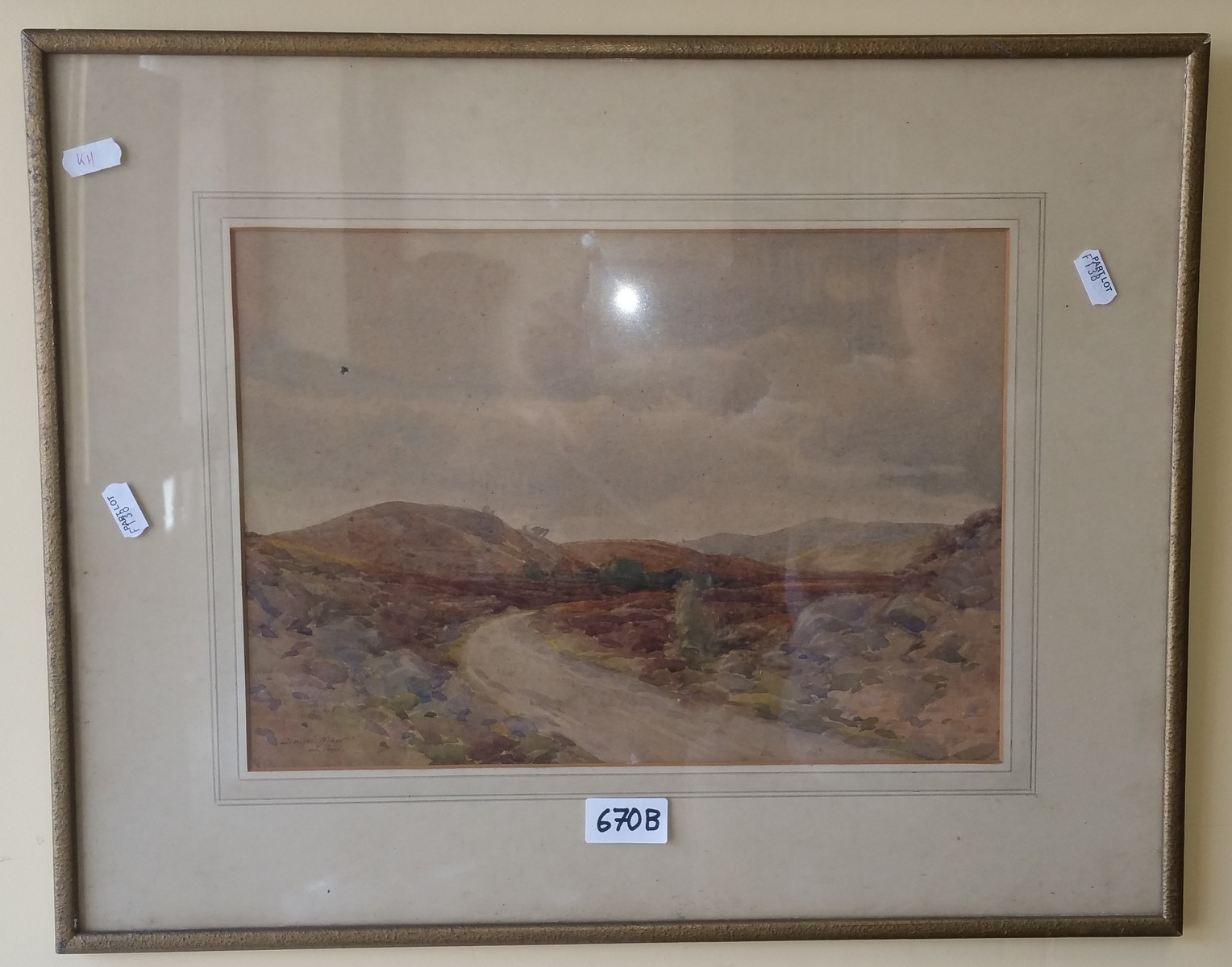 A 19th Century Watercolour Depicting a Landscape Scene, signed S.Pope.