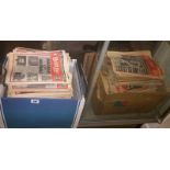 Three Boxes of Boxing News Magazines 1984-1986.