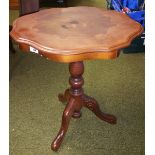 An Early 20th Century Scalloped Edge and Inlaid Wine Table.