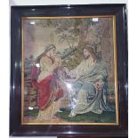 A Framed Victorian Woolwork Circa 1870.