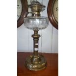 A Victorian Brass Oil Lamp Circa 1890