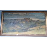 A Large 20th Century Oil on Canvas Depicting a Countryside Scene.