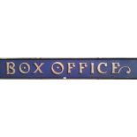 A 'BOX OFFICE' SIGN.