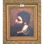 A.T.O. A COLOURED PORTRAIT of a bearded man, framed. 15.5" x 17.5".