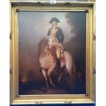 A.T.O. A COLOURED PORTRAIT PRINT of a military gentleman in a 19th century gilt frame. 24" x 28".