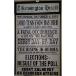 'KENSINGTON HERALD' SIGN.