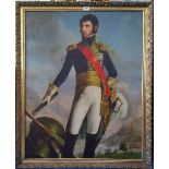 A.T.O. A COLOURED PRINT of a military gentleman, framed. 35.5" x 43.5".