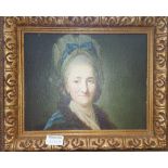 A.T.O. A COLOURED PORTRAIT of a lady, framed. 15.25" x 13".