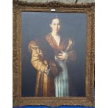 A.T.O. A COLOURED PRINT of a young lady, in a contemporary frame. 32.5" x 40.25".