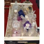 A VERY LARGE QUANTITY OF GLASS SCENT BOTTLES (Various Scenes).