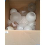 A BOX LOT OF ROUND SHADES.