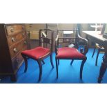 A SET OF SIX 20TH CENTURY DINING CHAIRS to include two carvers, in the Regency style, with