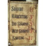 A BARBERS SIGN.