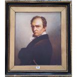 A.T.O. A COLOURED PORTRAIT of a distinguished gentleman in a 19th century frame. 27" x 30".